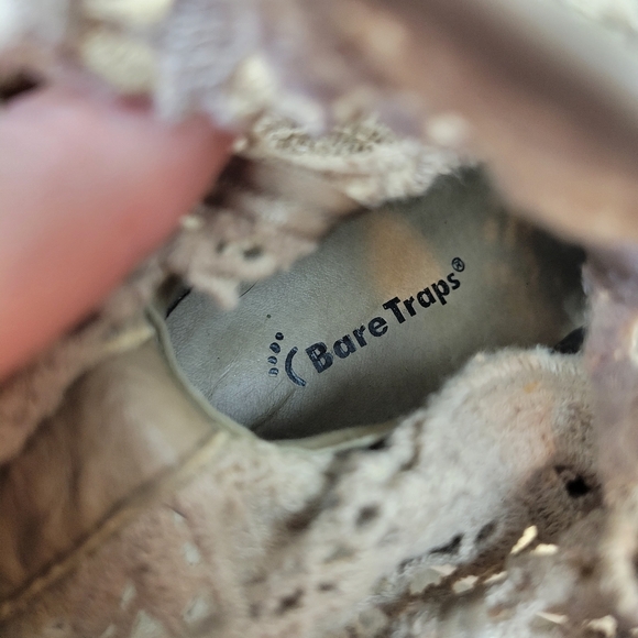 BareTraps Palena Slouchy Lace Boots in Distressed Taupe Size 7.5M Cowboy Western - Picture 13 of 15